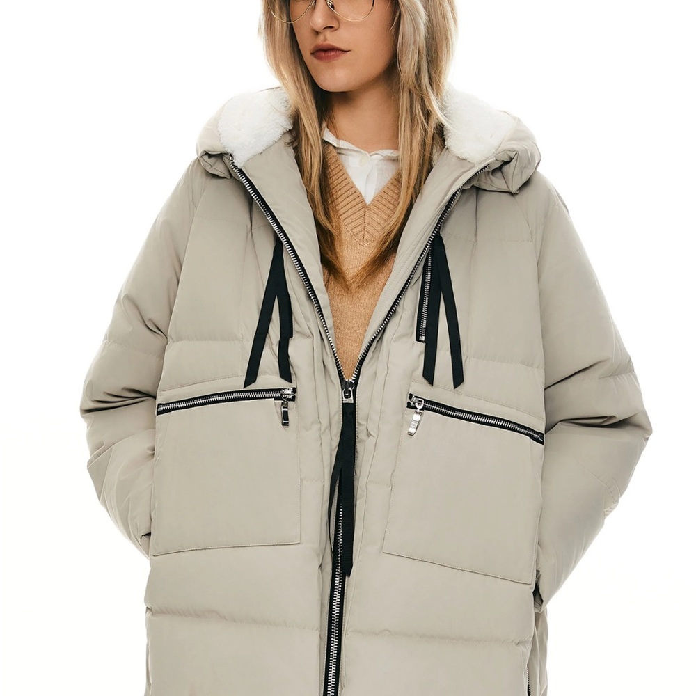 Orolay Women's Beige Puffer Jacket